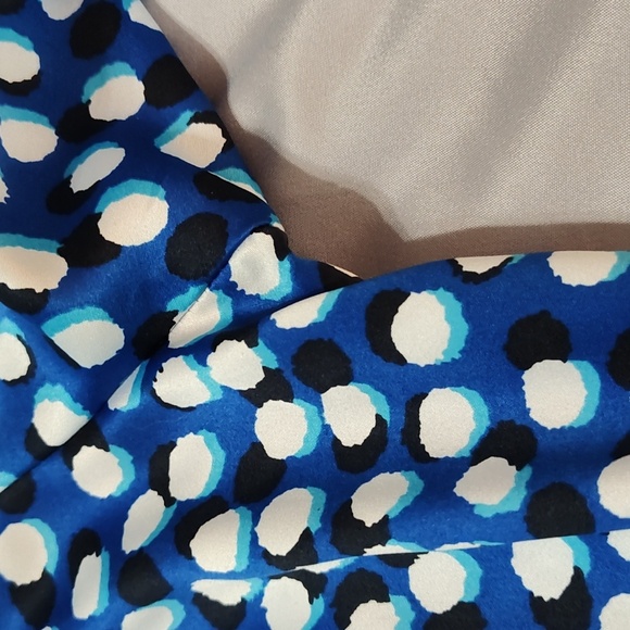 Ellen Tracy Peasant Blouse Size 1X 3/4 Sleeve Bohemian Lightweight Blue & White - Picture 9 of 15